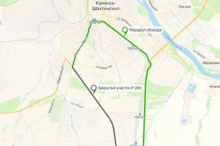 Схема объезда. Фото donland.ru