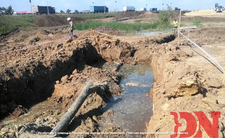 Повреждённый газопровод. Фото жителей СНТ «Содружество» для donnews.ru