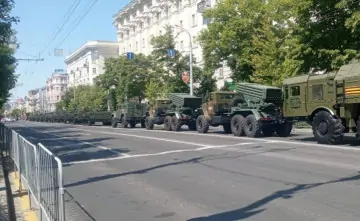 Военная техника на Большой Садовой в Ростове. Фото из соцсети