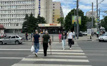 Перекрёсток Красноармейской и Ворошиловского в Ростове. Фото из Telegram-канала Алексея Логвиненко