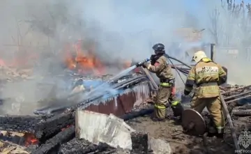 Скриншот с видео с места пожара пресс-службы ГУ МЧС по Ростовской области