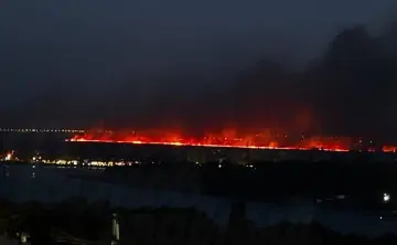 Пожар на Левобережной улице в Ростове. Фото из соцсети