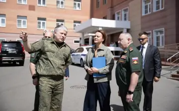 Анна Цивилёва в военном госпитале. Фото пресс-службы Минобороны России